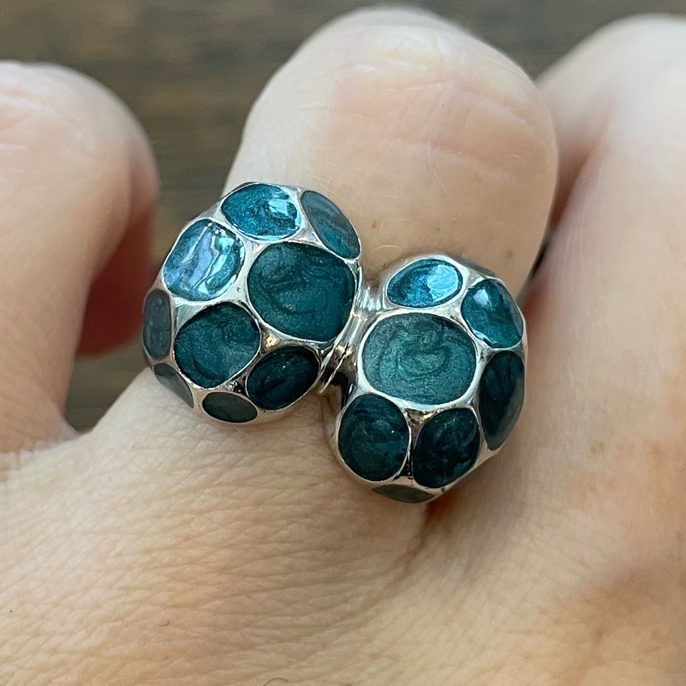 Lauren G Adam’s Sterling and enamel ring